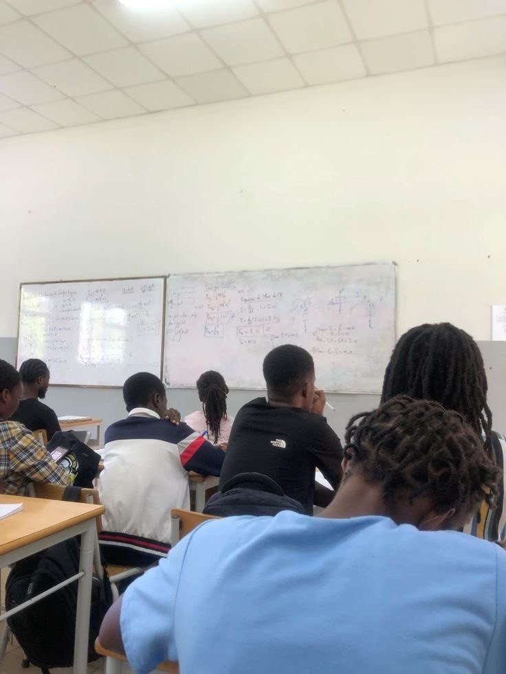 Students studying in the library